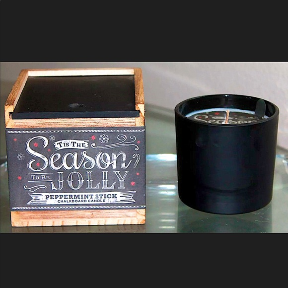 DW HOME CANDLE PEPPERMINT STICK CHALKBOARD SCENTED NEW - Picture 1 of 7